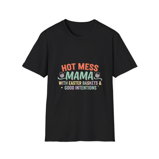 T-Shirt — Easter Bunny Ears & Basket Mom Shirt