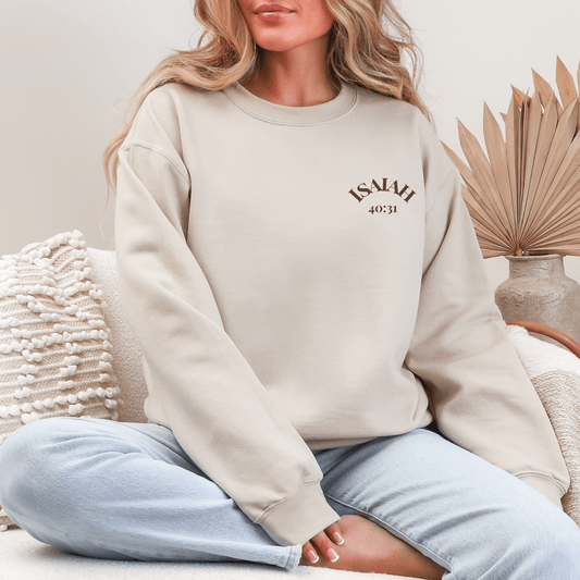 Isaiah 40:31 Crewneck Sweatshirt — Inspirational Christian Pullover - FARS