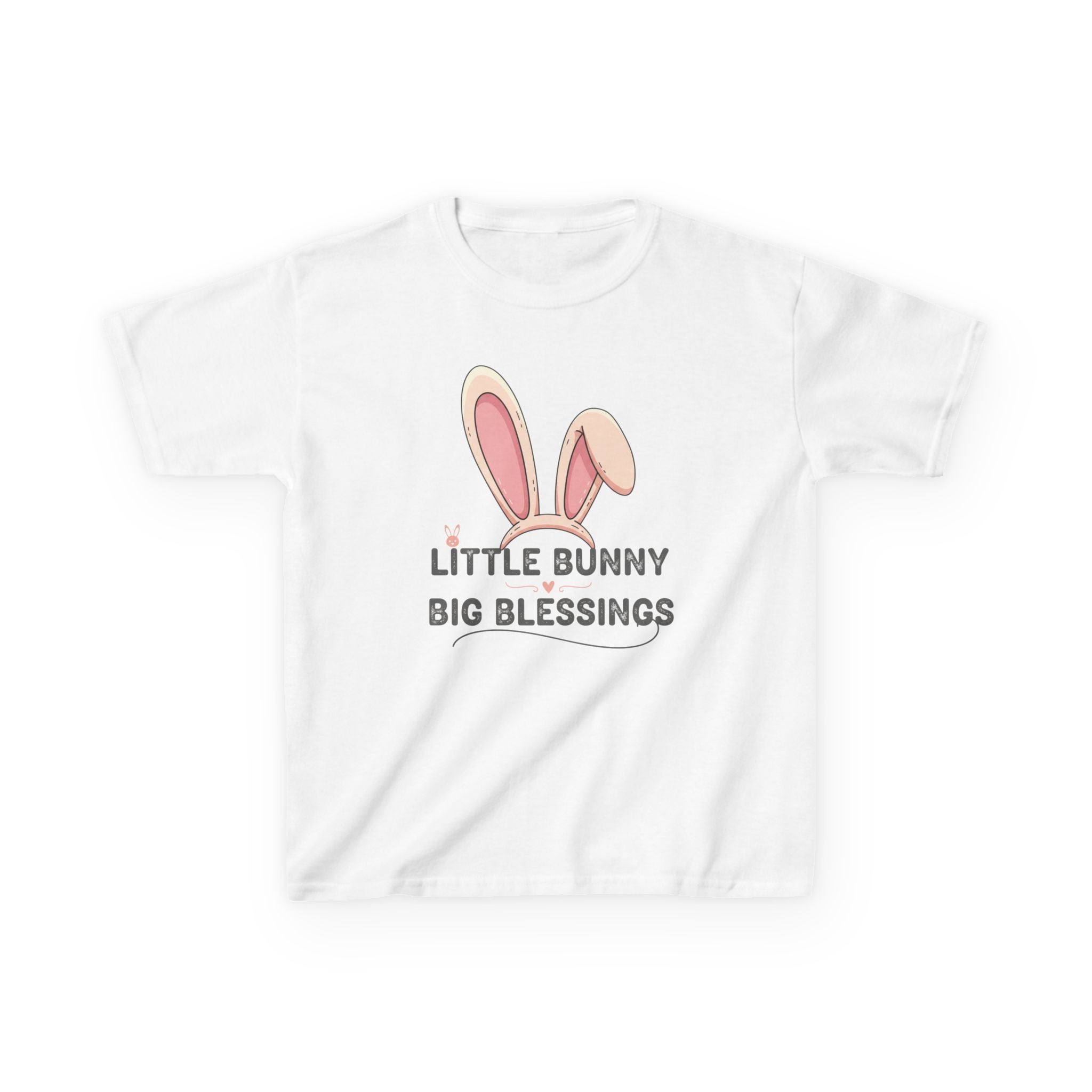 Kids Tee — "Little Bunny Big Blessings" Easter Bunny Shirt