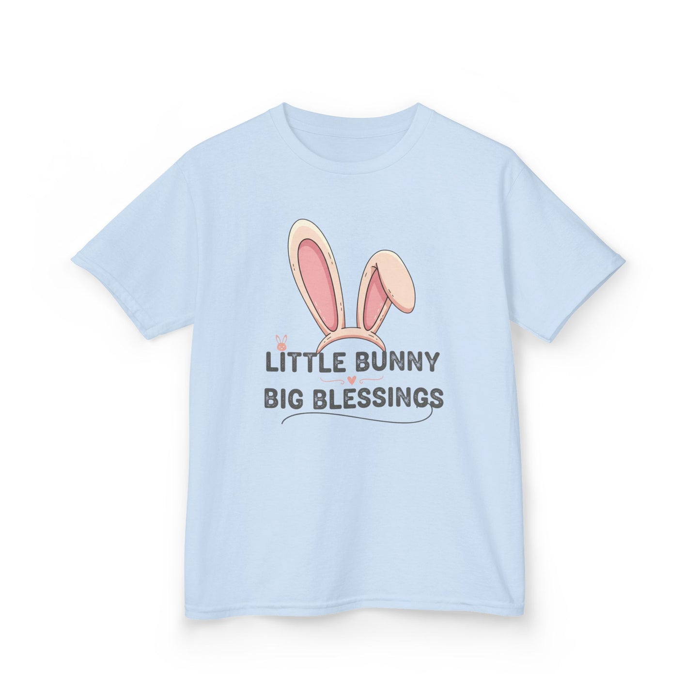 Kids Tee — "Little Bunny Big Blessings" Easter Bunny Shirt