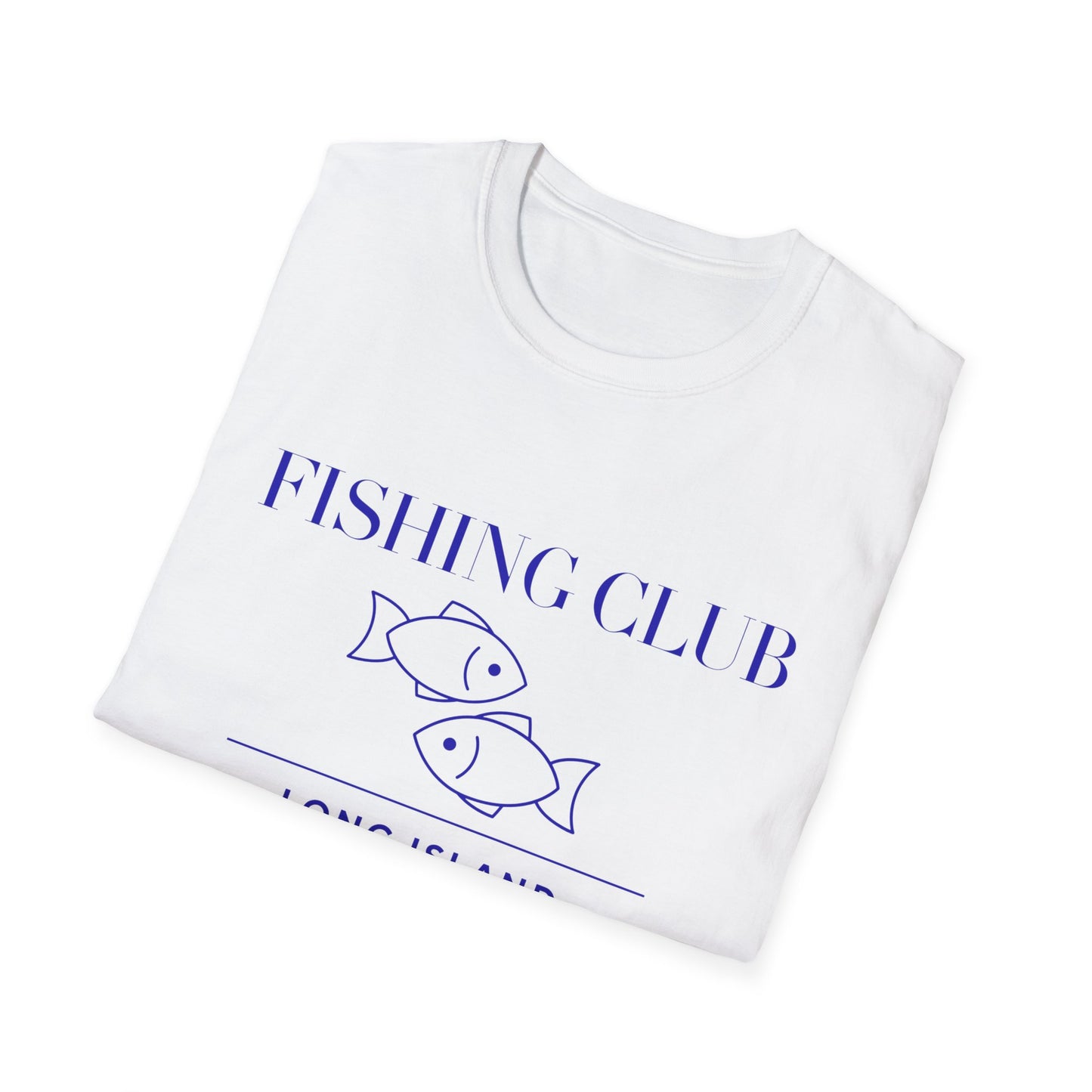 Fishing Club Long Island Minimal Fish Line Art T-Shirt - FARS