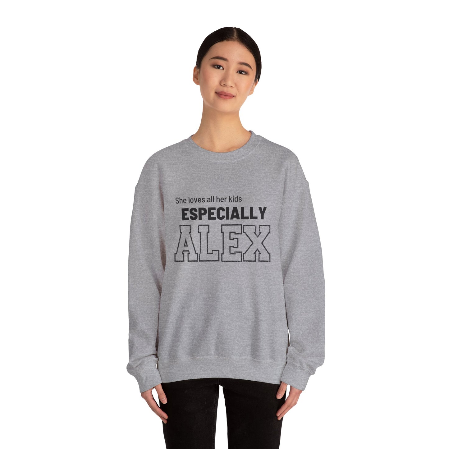 Funny Mom Sweatshirt Personalized | Mom of Three Favorite Child | Custom Names Mother's Day Gift | Shhh Alex is the Favorite Sweater - FARS