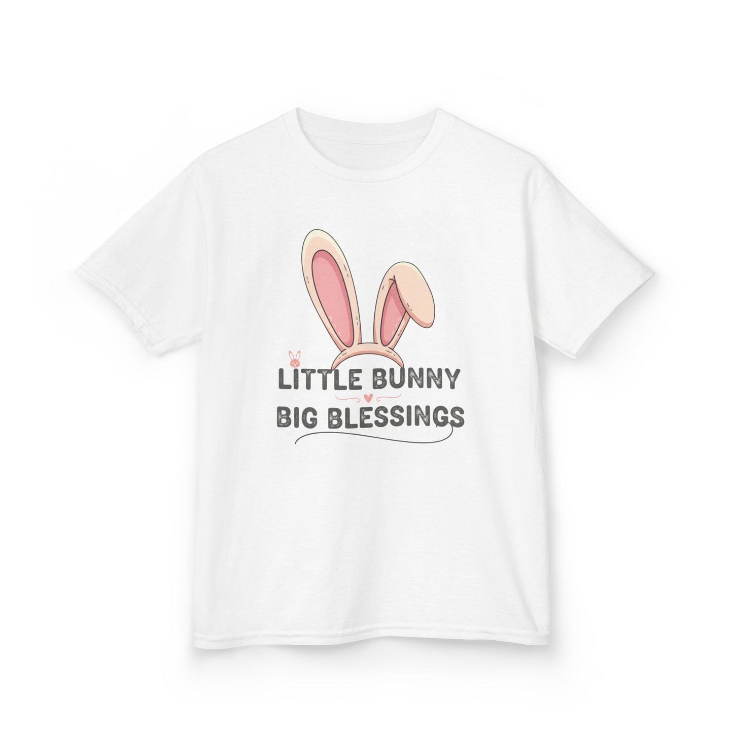 Kids Tee — "Little Bunny Big Blessings" Easter Bunny Shirt