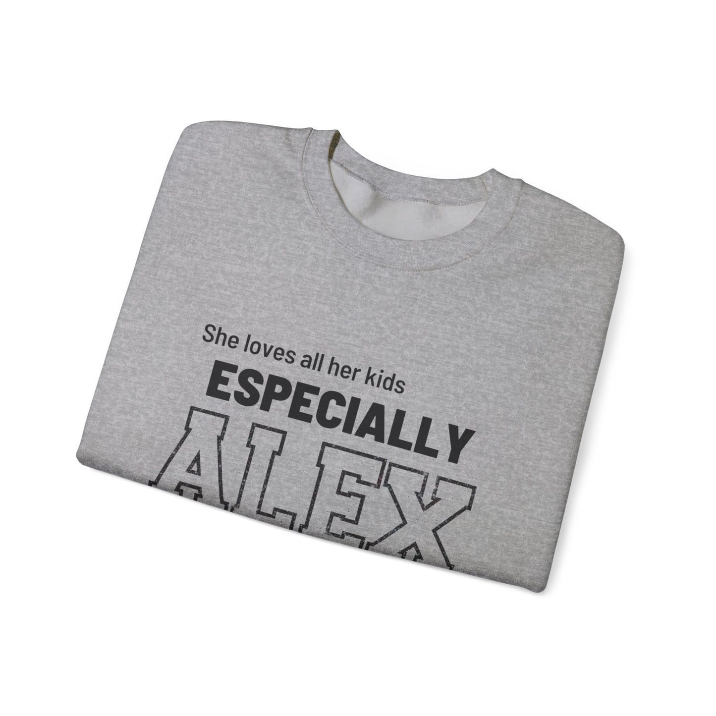 Funny Mom Sweatshirt Personalized | Mom of Three Favorite Child | Custom Names Mother's Day Gift | Shhh Alex is the Favorite Sweater - FARS
