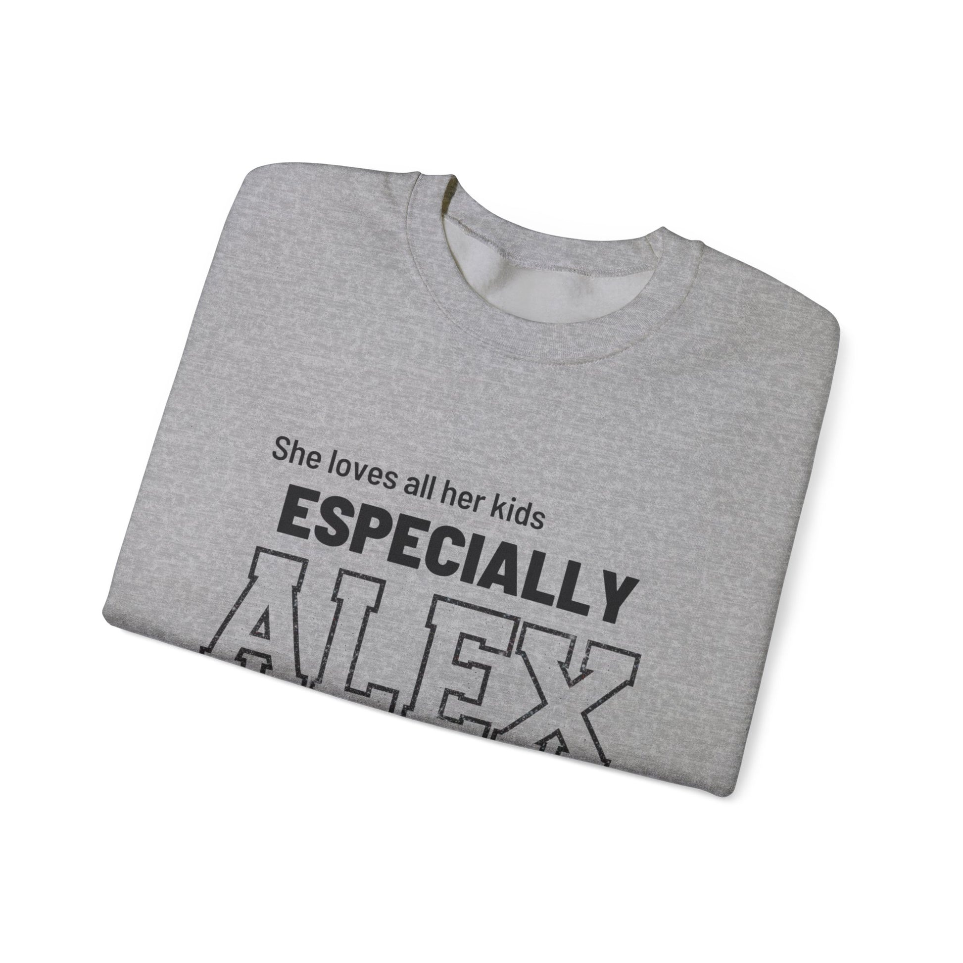 Funny Mom Sweatshirt Personalized | Mom of Three Favorite Child | Custom Names Mother's Day Gift | Shhh Alex is the Favorite Sweater - FARS