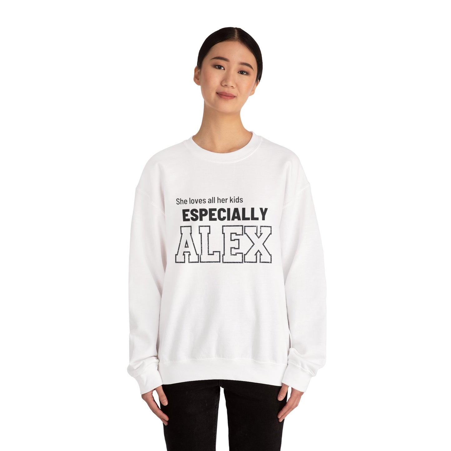 Funny Mom Sweatshirt Personalized | Mom of Three Favorite Child | Custom Names Mother's Day Gift | Shhh Alex is the Favorite Sweater - FARS