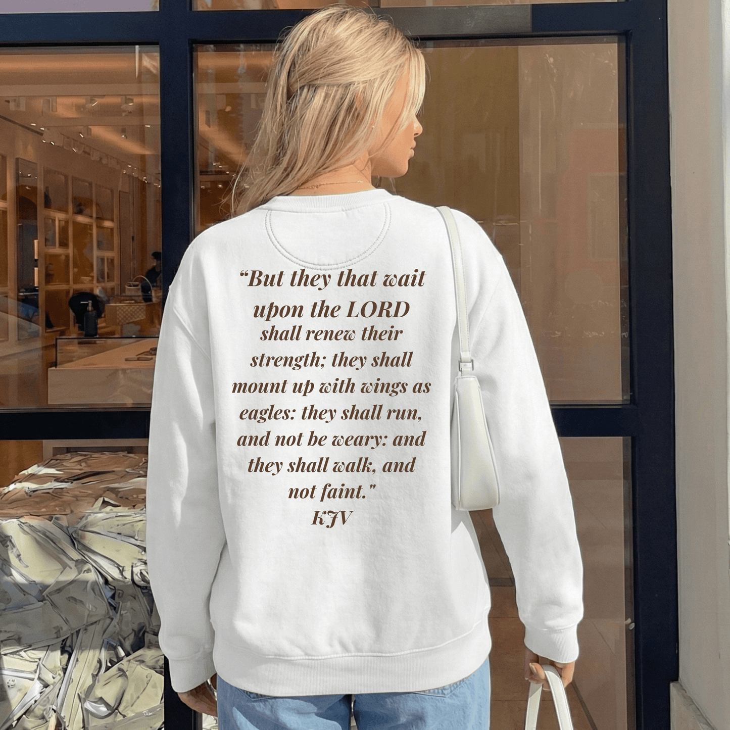 Isaiah 40:31 Crewneck Sweatshirt — Inspirational Christian Pullover - FARS