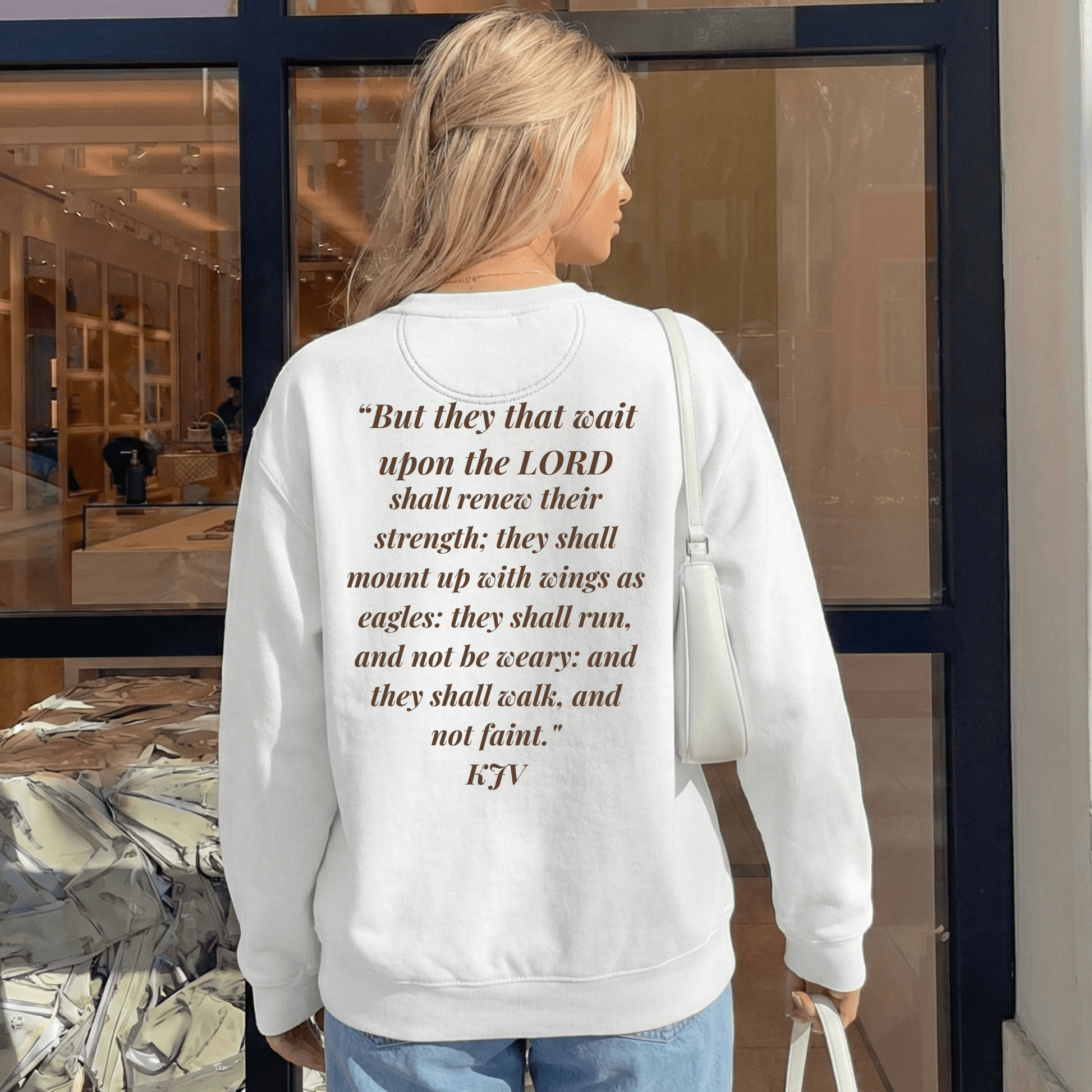 Isaiah 40:31 Crewneck Sweatshirt — Inspirational Christian Pullover - FARS
