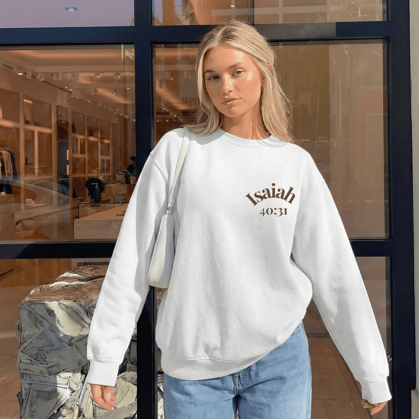 Isaiah 40:31 Crewneck Sweatshirt — Inspirational Christian Pullover - FARS