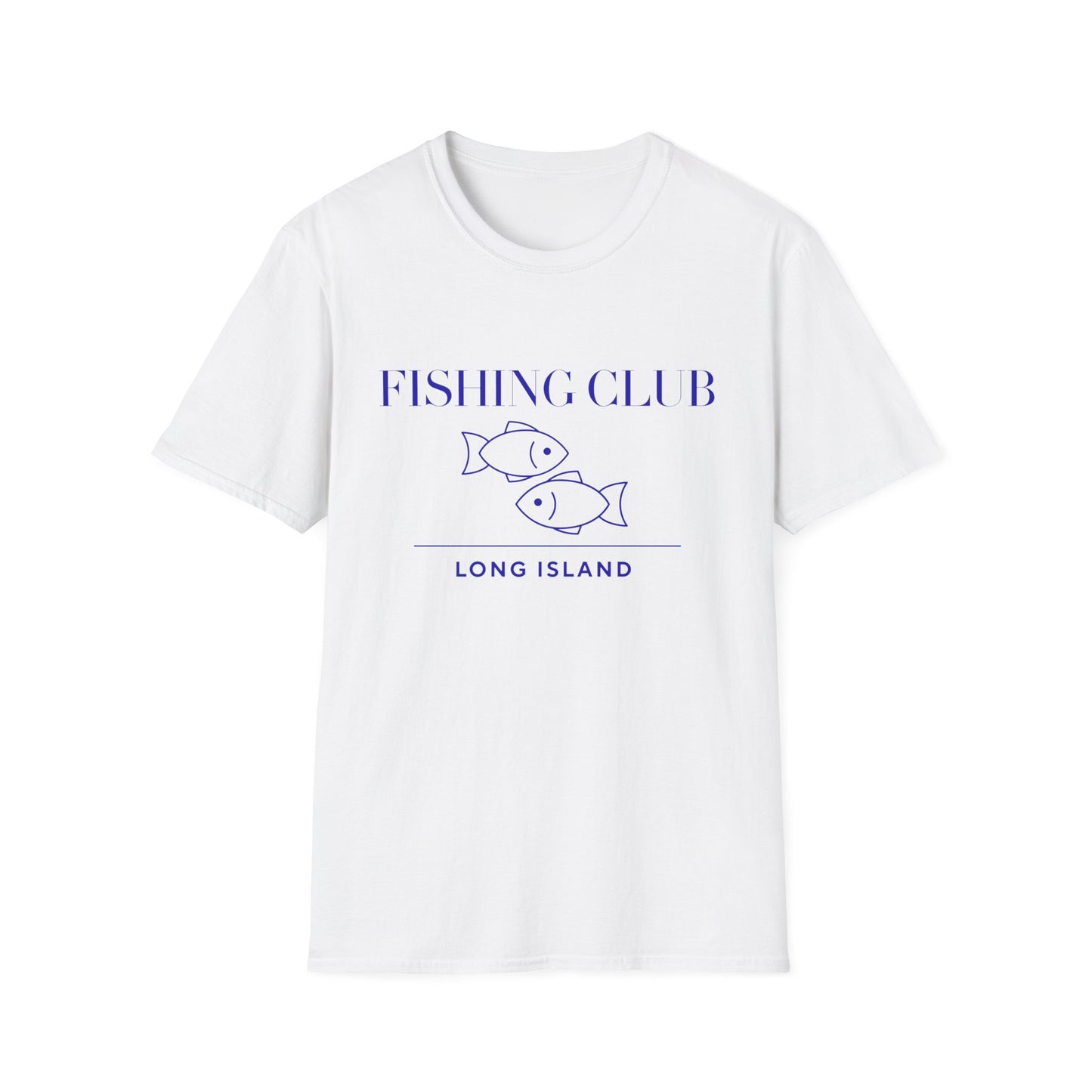 Fishing Club Long Island Minimal Fish Line Art T-Shirt - FARS