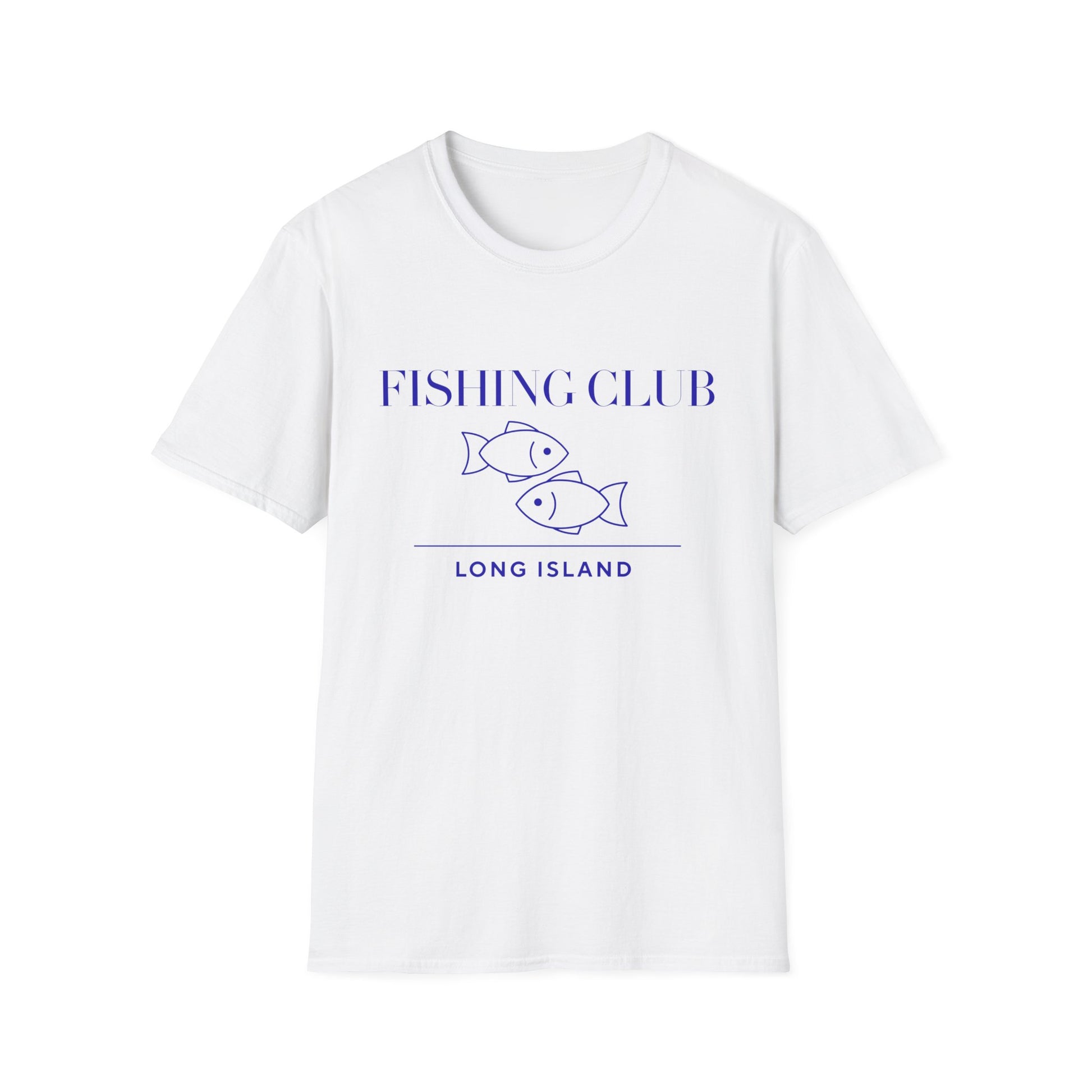 Fishing Club Long Island Minimal Fish Line Art T-Shirt - FARS