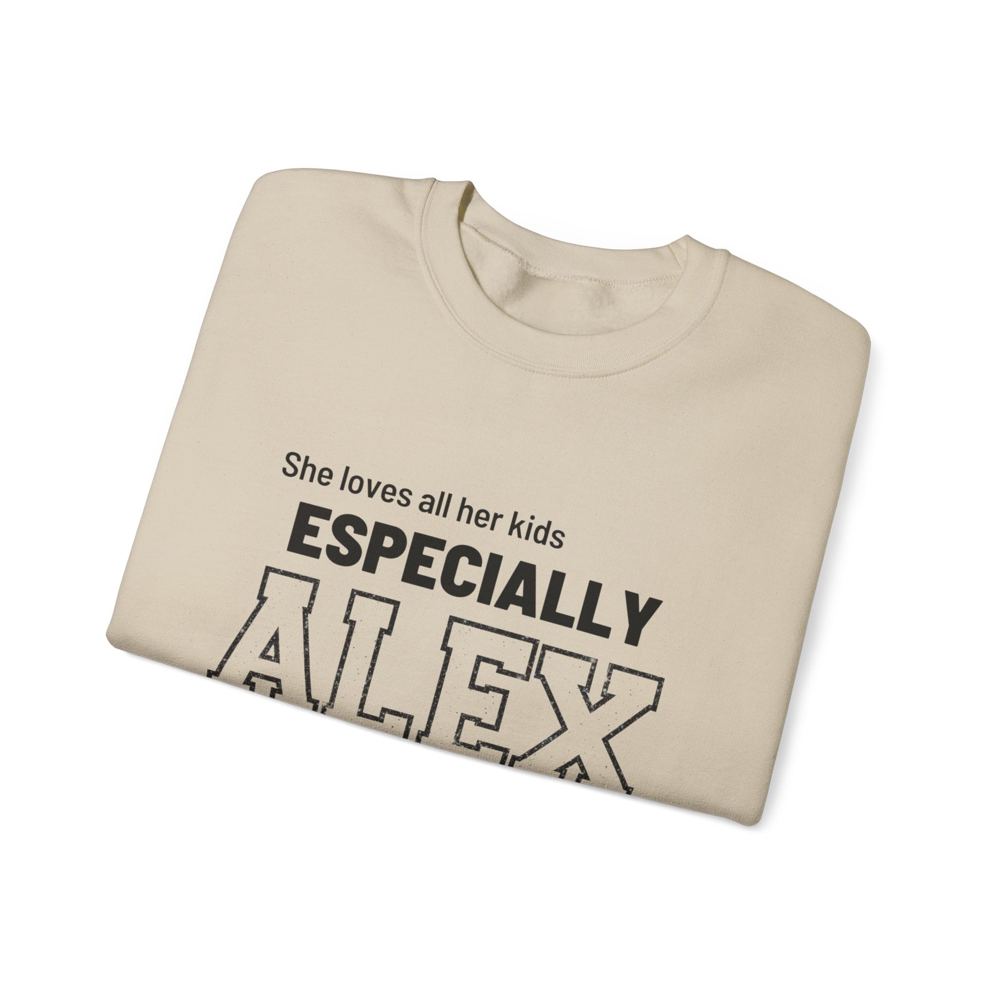 Funny Mom Sweatshirt Personalized | Mom of Three Favorite Child | Custom Names Mother's Day Gift | Shhh Alex is the Favorite Sweater - FARS