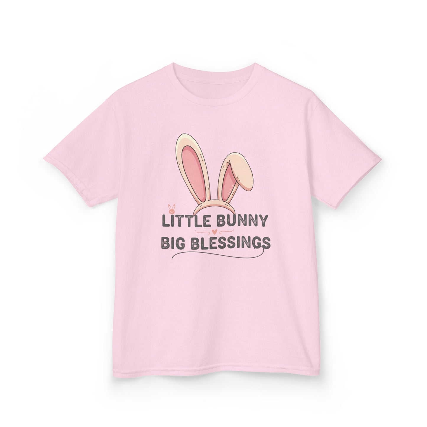 Kids Tee — "Little Bunny Big Blessings" Easter Bunny Shirt
