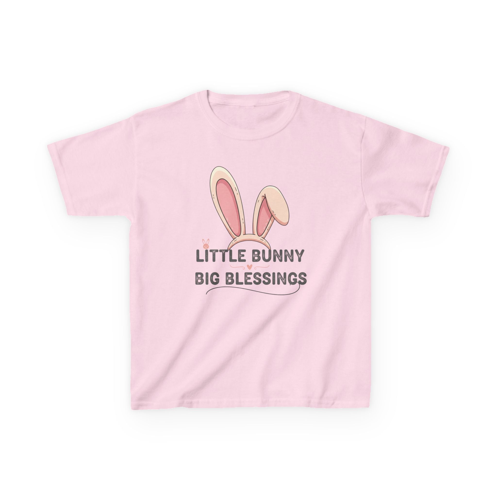 Kids Tee — "Little Bunny Big Blessings" Easter Bunny Shirt