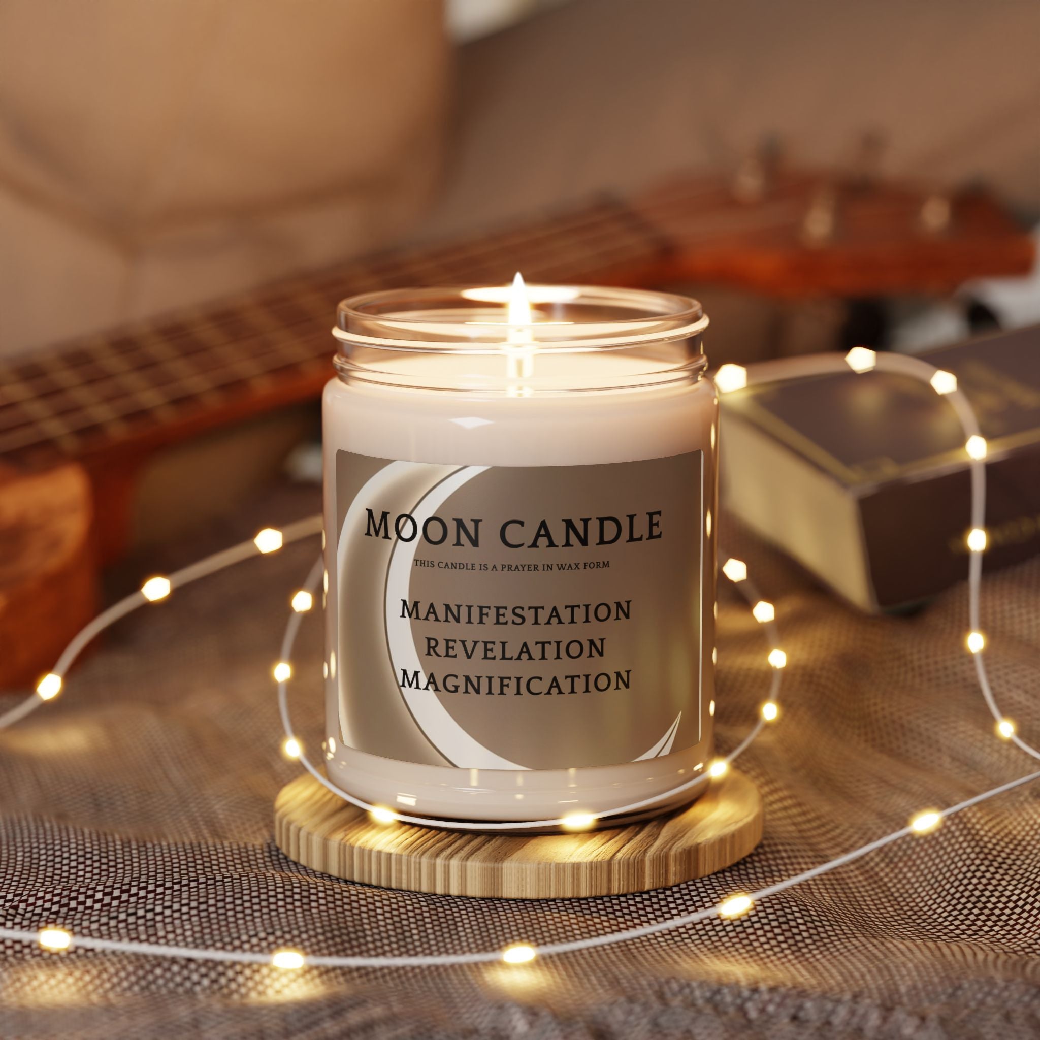 Moon Candle Soy Jar — Manifestation, Revelation & Magnification Scented Candle (9oz)