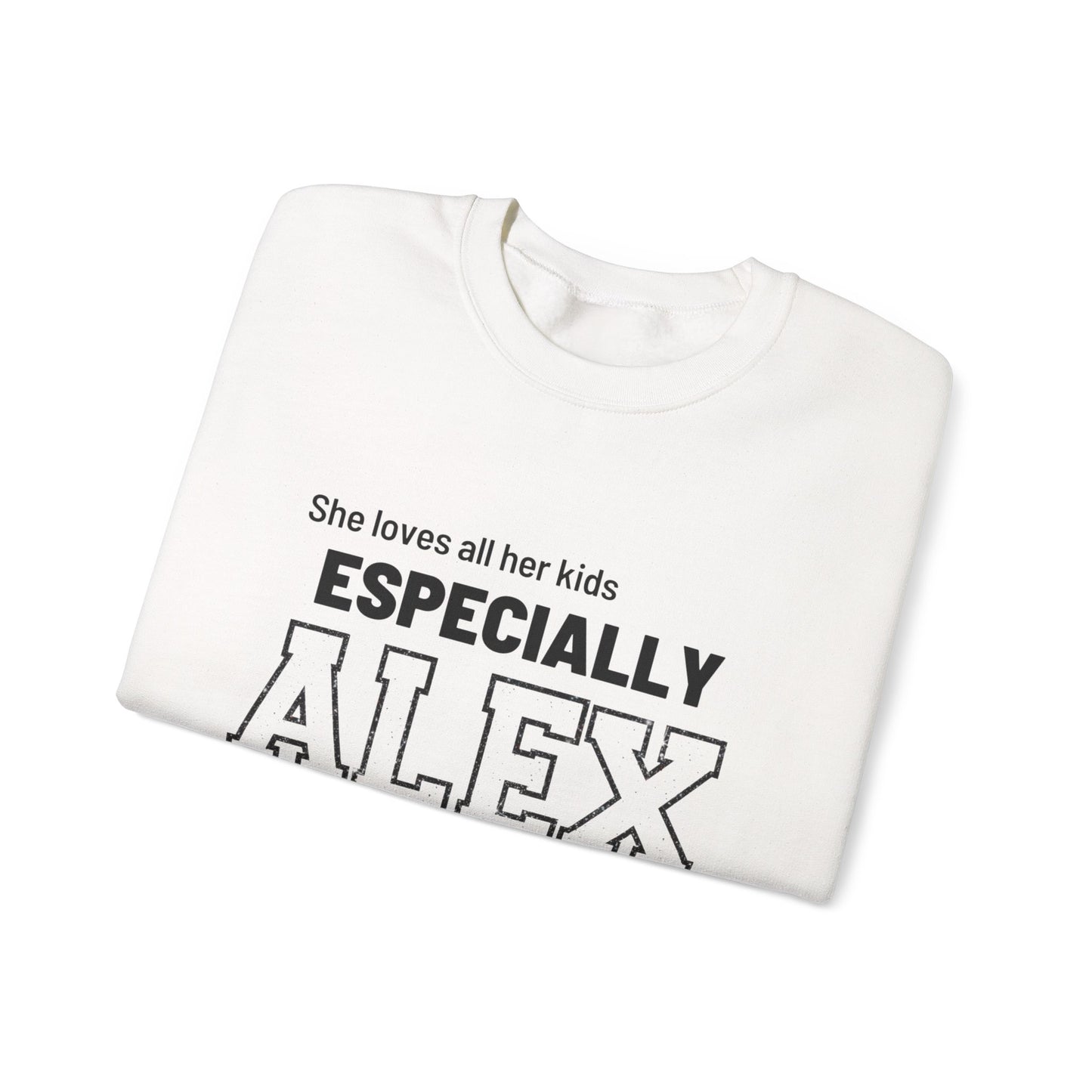Funny Mom Sweatshirt Personalized | Mom of Three Favorite Child | Custom Names Mother's Day Gift | Shhh Alex is the Favorite Sweater - FARS