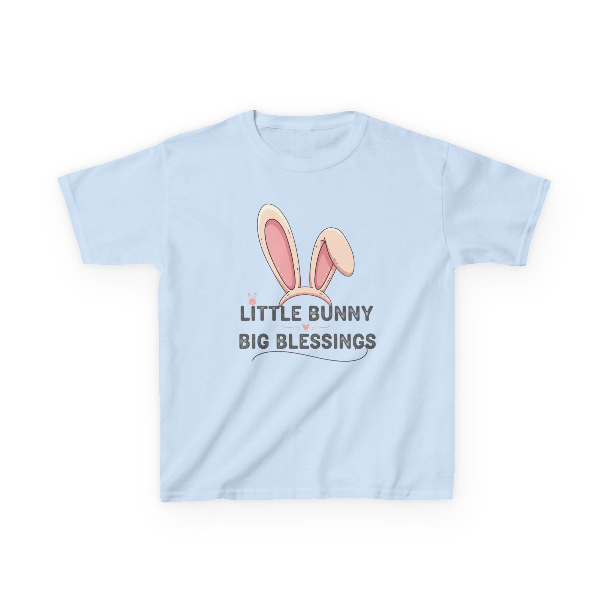 Kids Tee — "Little Bunny Big Blessings" Easter Bunny Shirt