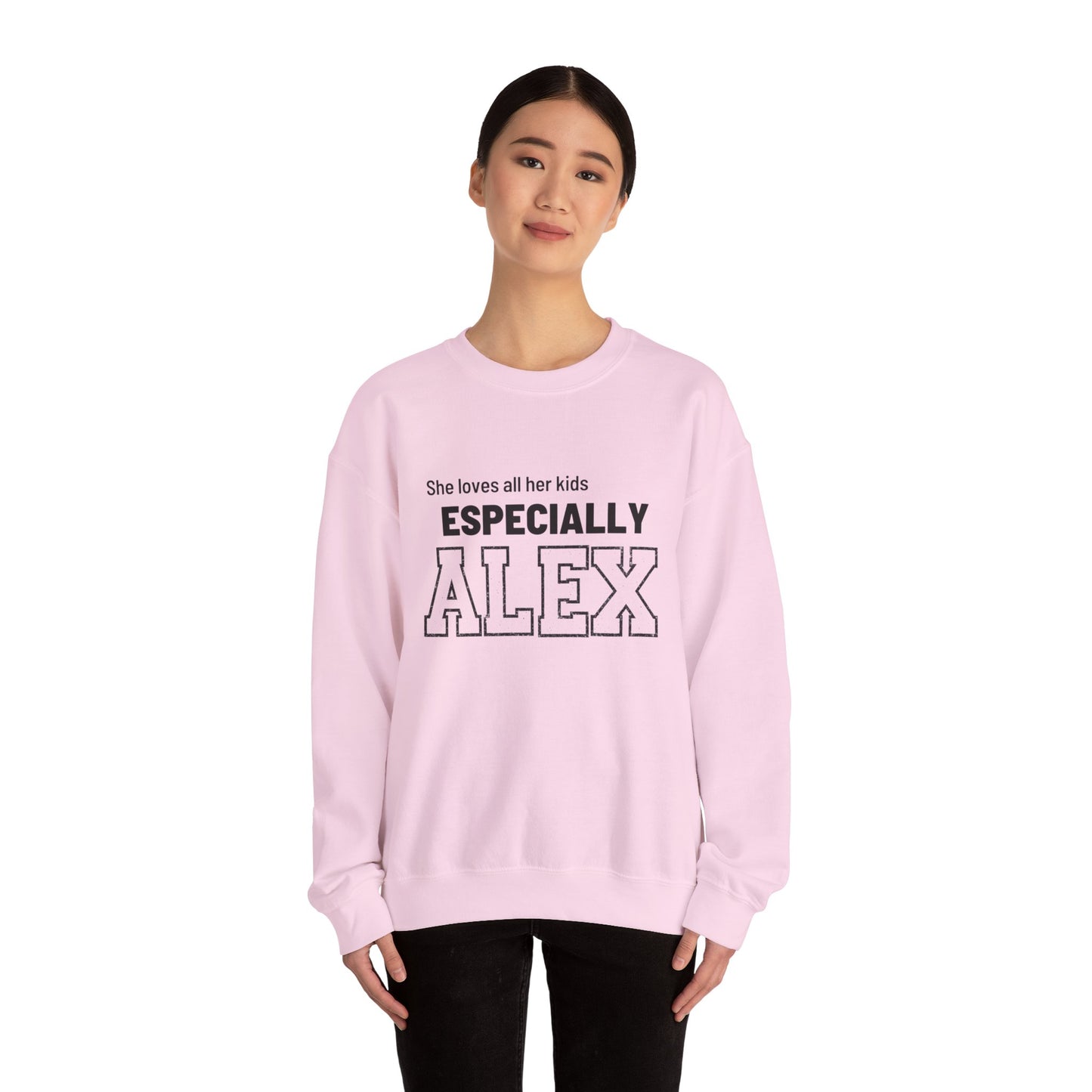 Funny Mom Sweatshirt Personalized | Mom of Three Favorite Child | Custom Names Mother's Day Gift | Shhh Alex is the Favorite Sweater - FARS