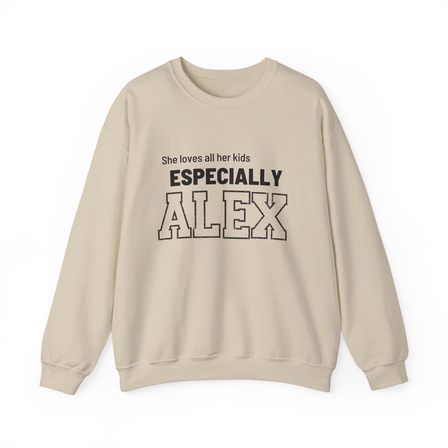 Funny Mom Sweatshirt Personalized | Mom of Three Favorite Child | Custom Names Mother's Day Gift | Shhh Alex is the Favorite Sweater - FARS